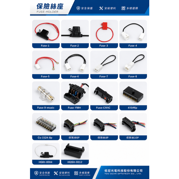 Fuse Wire and Fuse Holder for fuse holder and protection circuit applications